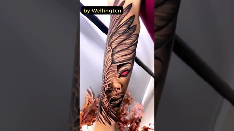 Stunning work by Wellington #shorts #tattoos #inked #youtubeshorts