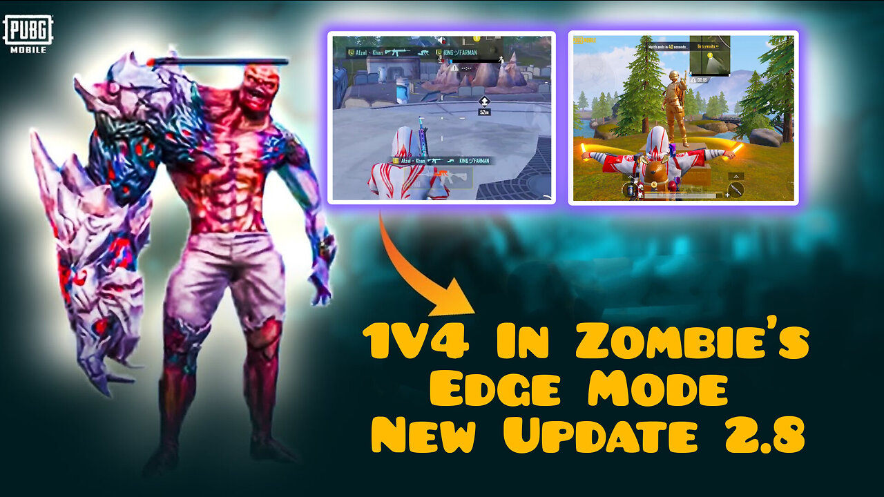 NEW EVENT ZOMBIE'S EDGE MODE | 1V4 FIGHTS | @PUBGMOBILE #AfzalKhan #PUBGMOBIE 🔥🥱