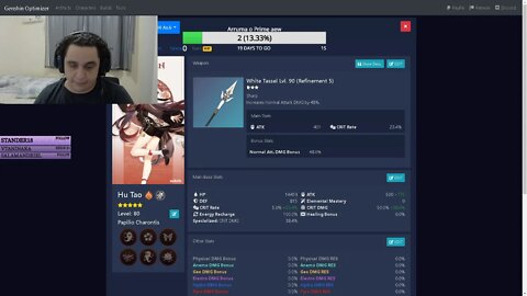 (Genshin)Calculadora Genshin, otimizando suas builds