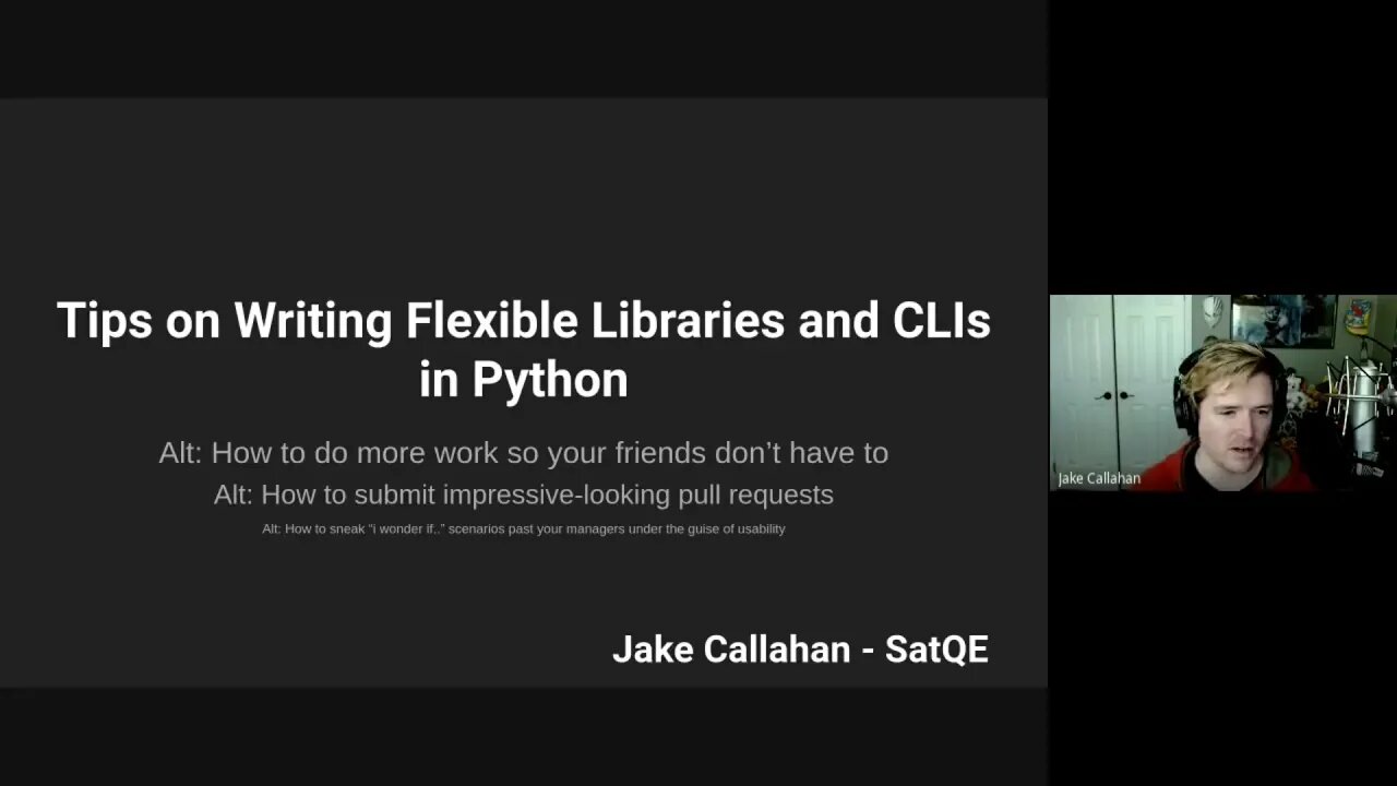 Tips on Writing Flexible Libraries and CLIs in Python