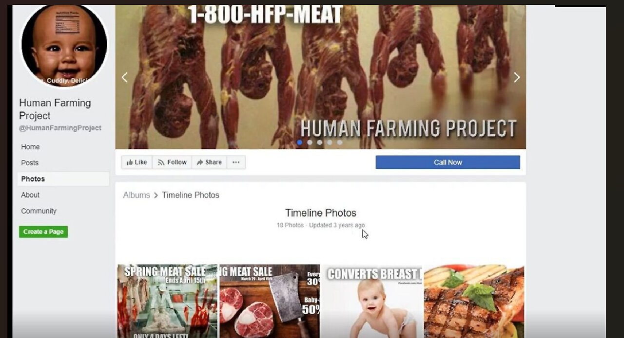 (UWAGA) Human Farming Project na Facebooku Sprzedaż ludzkiego mięsa dla satanistycznych kanibali