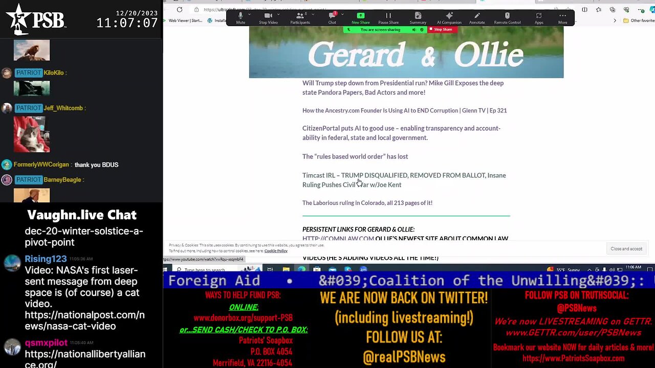 2023-12-20 11:00 EST - Common Law Civics: with Gerard of National Liberty Alliance