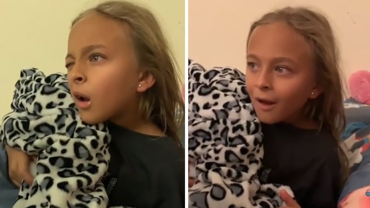 Little girl gets woken up for truly special surprise