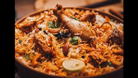 Spicy chicken biryani