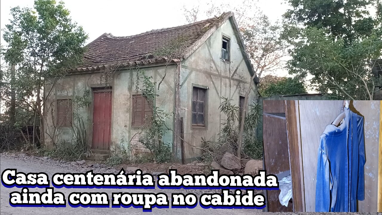 casa centenária abandonada ainda com alguns móveis e roupas no cabide está apodrecendo e caindo