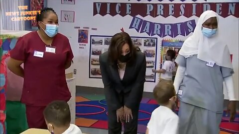 VP Harris fixes the border crisis touring a childcare center.