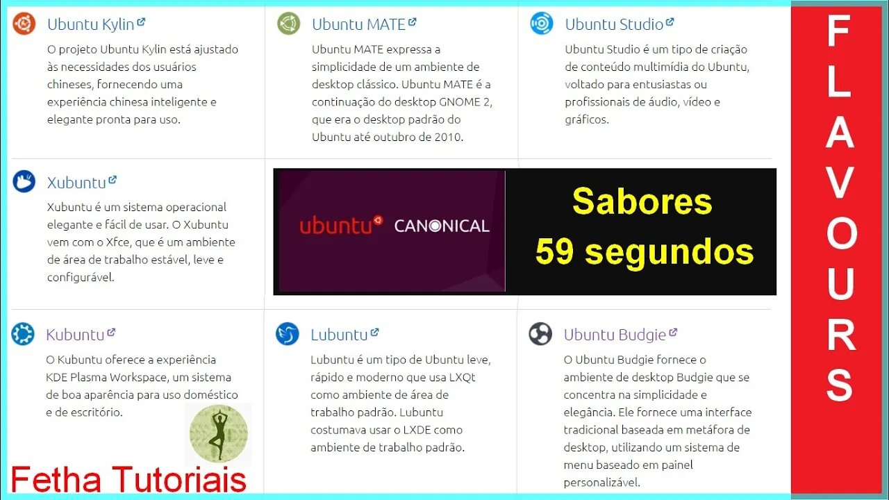 Distros Oficiais Sabores Ubuntu - em 59 segundos - Ubuntu flavours