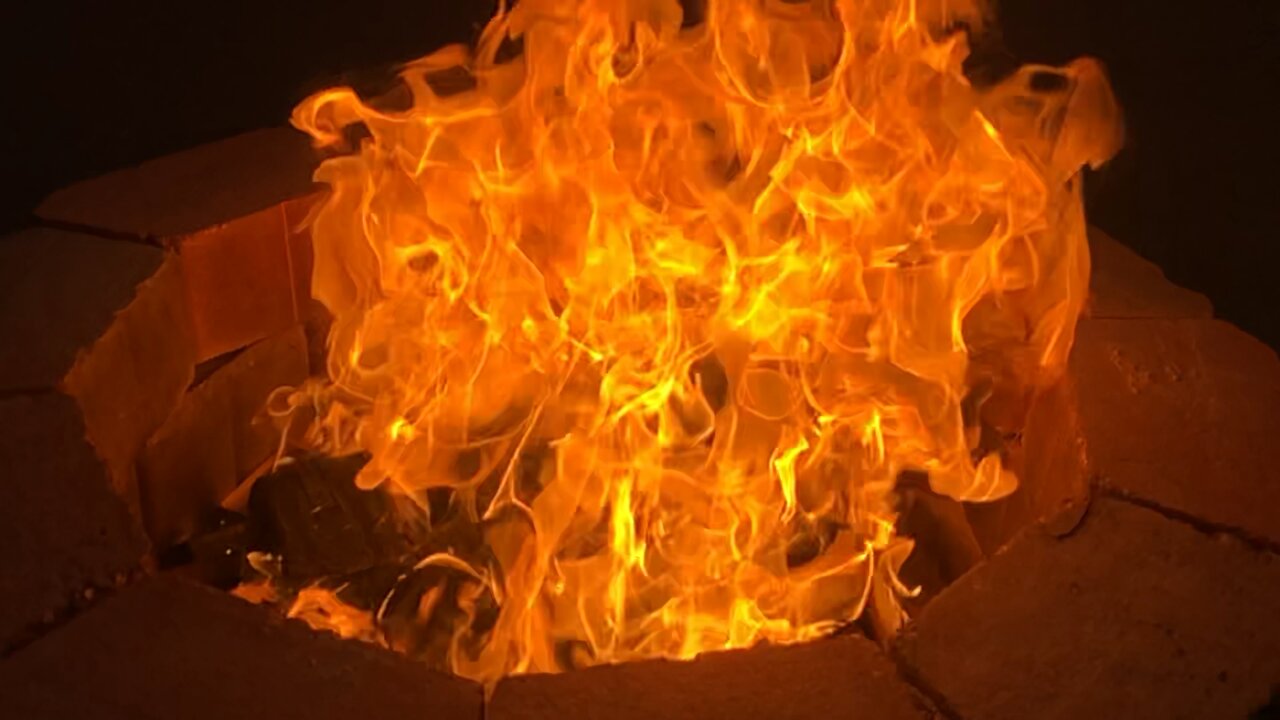 Slow motion fire