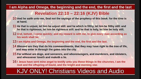 I am Alpha and Omega, the beginning and the end, the first and the last