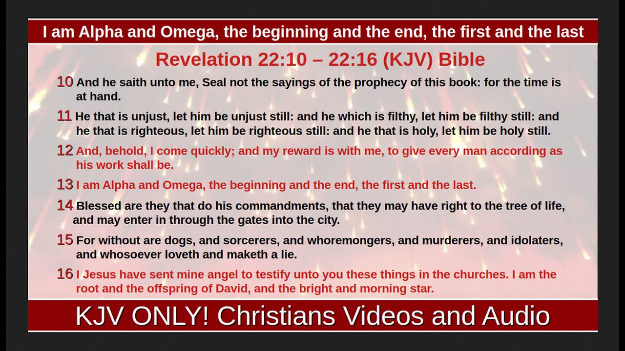 I am Alpha and Omega, the beginning and the end, the first and the last