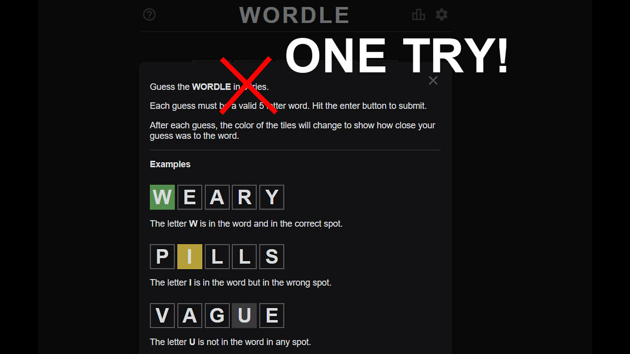 How to Solve Wordle in One Try