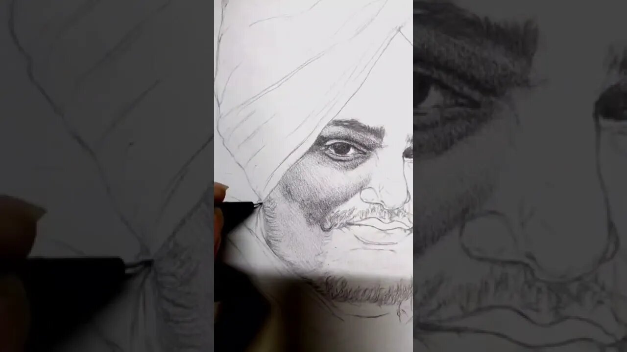 sidhu moosewala | drawing | legends never die | #rip#shorts #trending #legend#sidhumoosewala #short