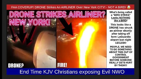 FAA COVERUP! DRONE Strikes An AIRLINER Over New York CITY! - NOT A BIRD! 🤯