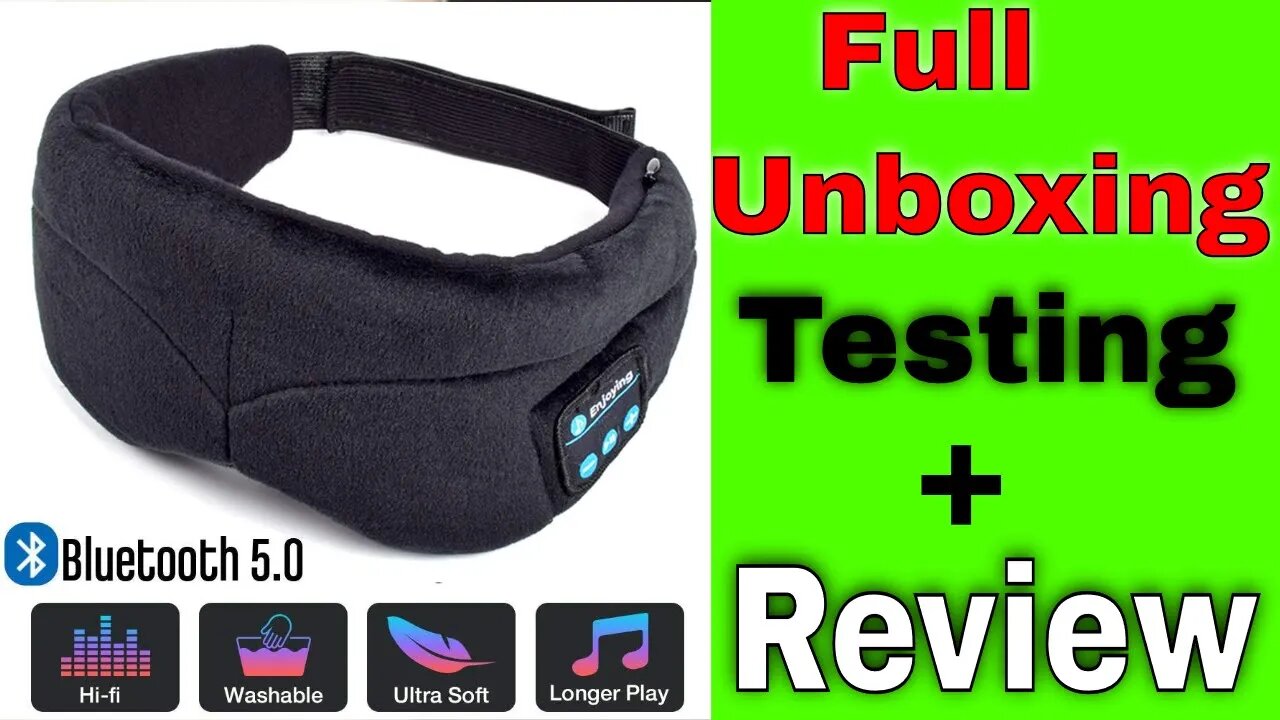 Sleep Headphones Bluetooth Eye Mask, Upgrade Soft Sleeping Wireless Eye Mask with Built-in Bluetooth