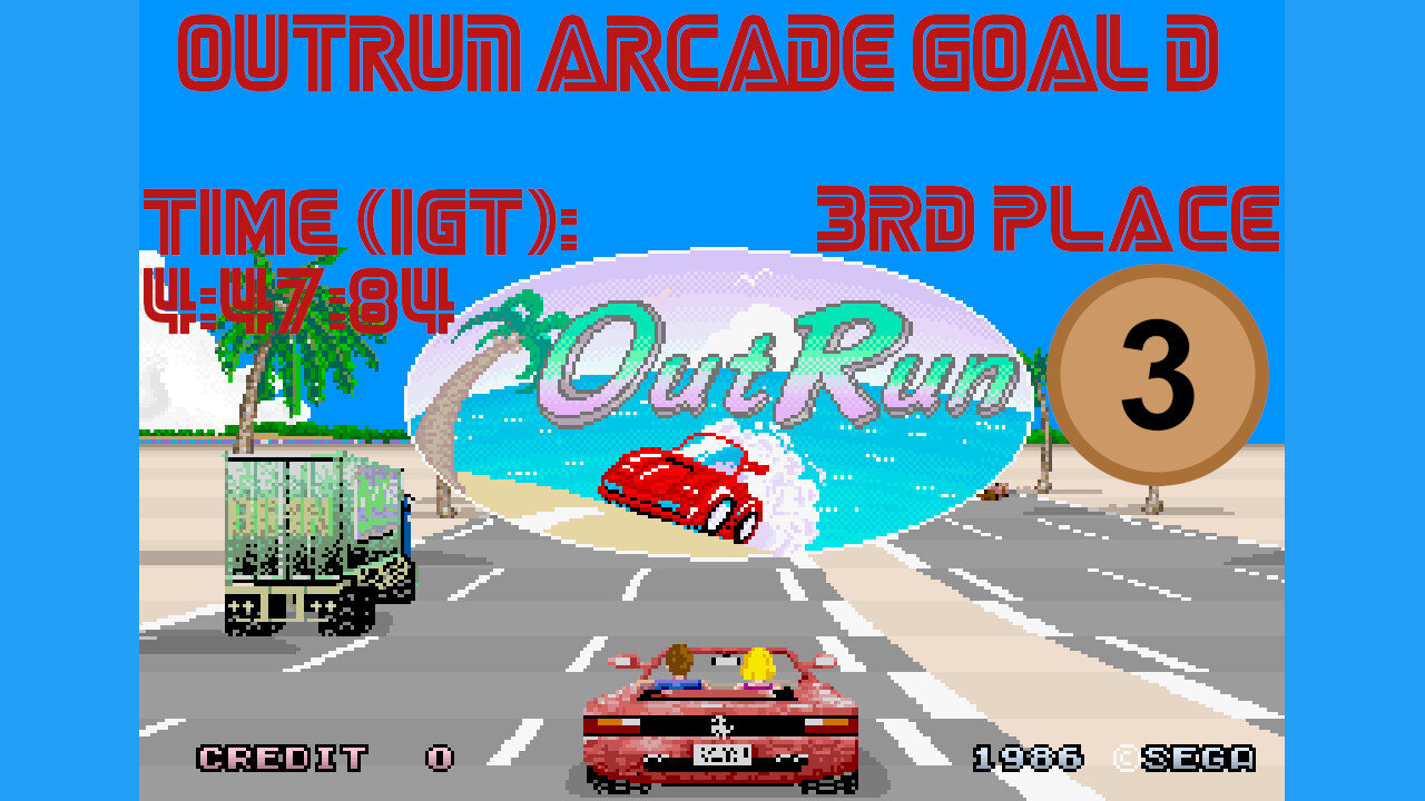 OutRun [Arcade] Goal D [4'47"84] 3rd Place🥉 | アウトラン