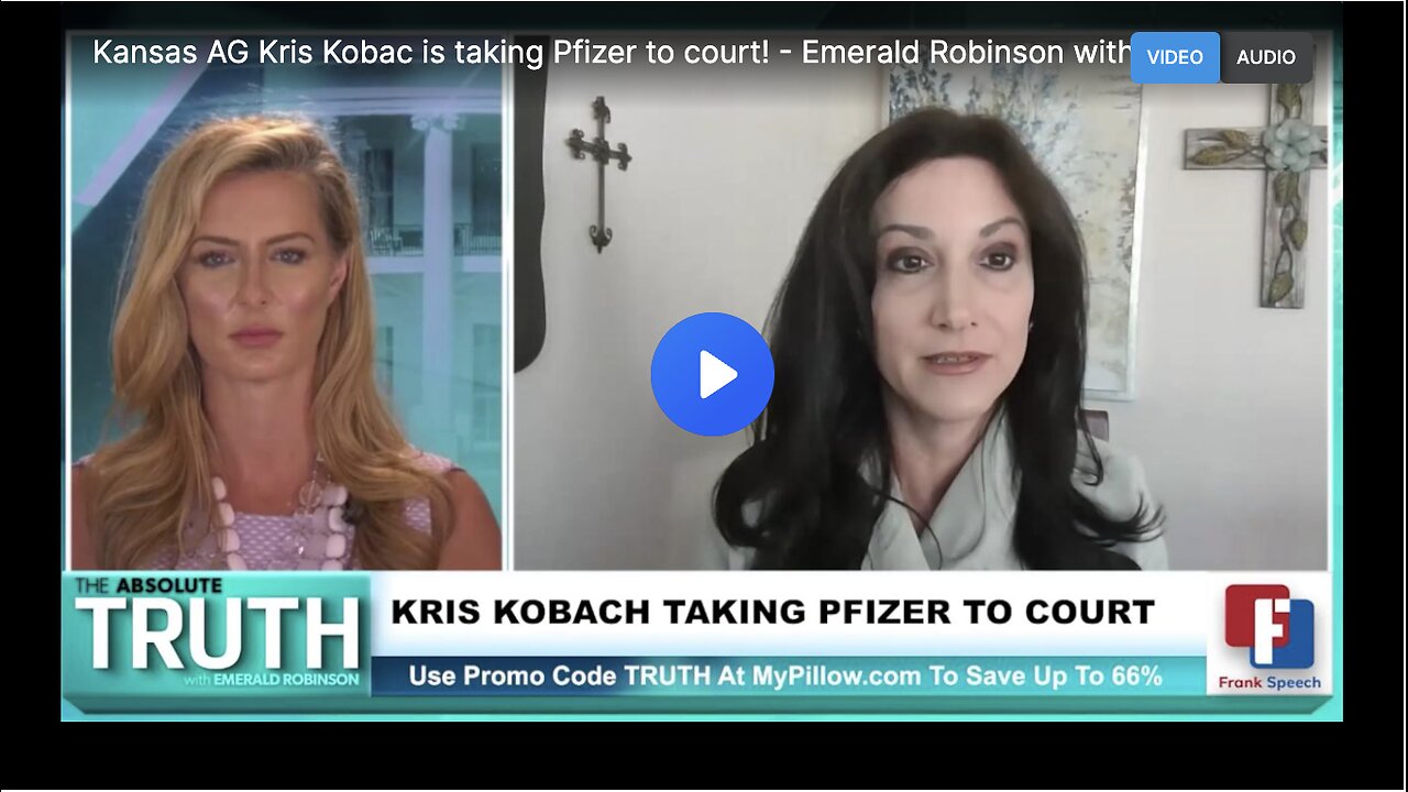 Kansas AG Kris Kobac is taking Pfizer to court! - Emerald Robinson with Karen Kingston