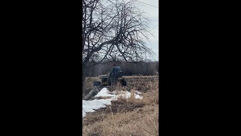 Tim going over some gravel with his tractor #shorts