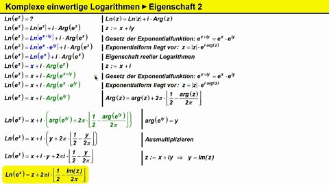 Komplexe einwertige Logarithmen ► Eigenschaft 2