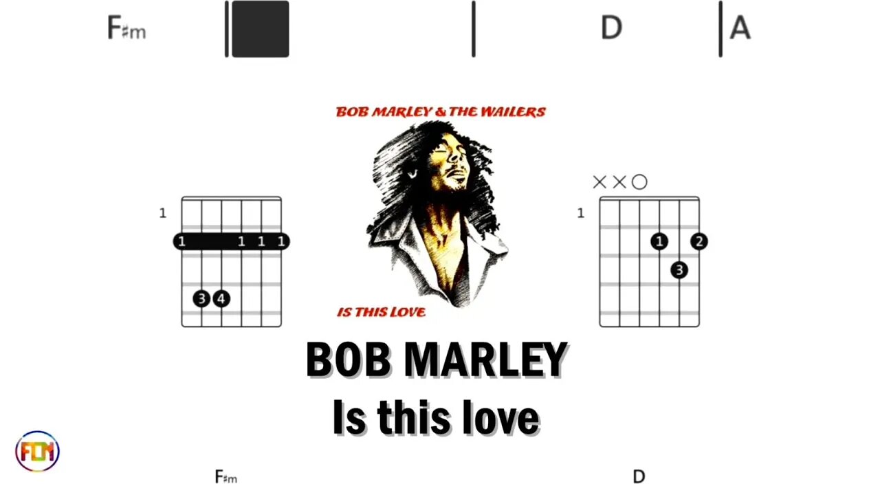 BOB MARLEY & THE WAILERS Is this love - (Chords & Lyrics like a Karaoke) HD