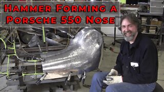 Metal Shaping: Hammer forming a Porsche 550 nose on a wireform