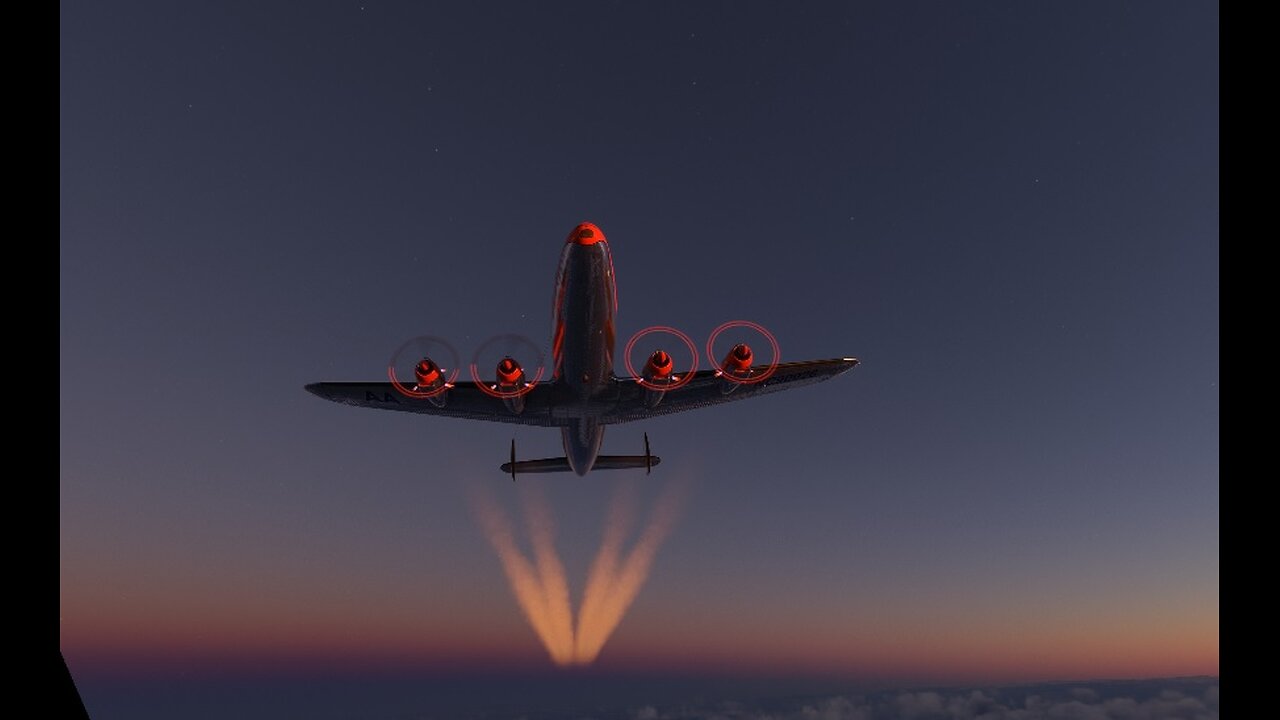 MSFS VR, Lockheed Constellation MHR-LGB morning flight