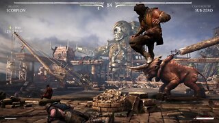 Mortal Kombat X: Scorpion (Hellfire) vs Sub-Zero (Grandmaster) - 1440p No Commentary
