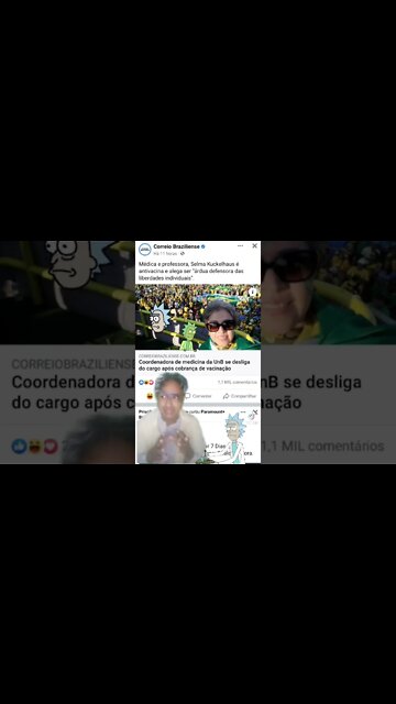 COORDENADORA DE MEDICINA DA UNB É BOLSOMINION ANTIVAX #shorts #bolsominion