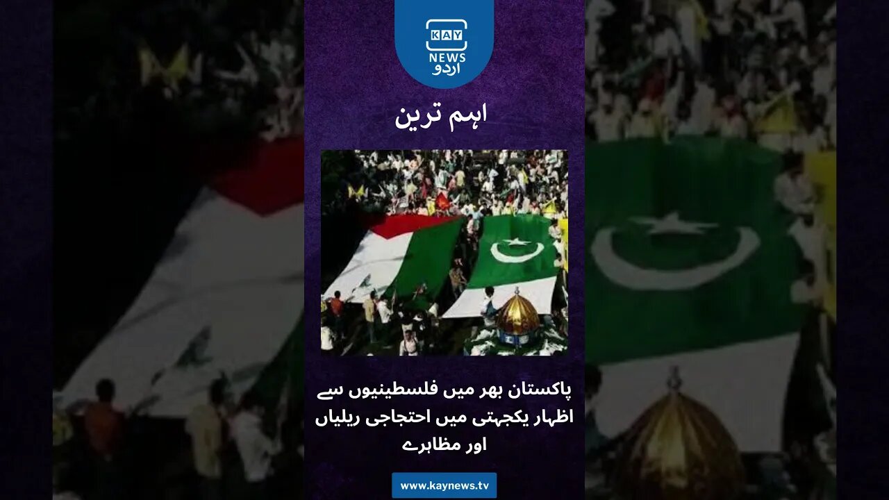 پاکستان بھر میں فلسطینیوں سے اظہار یکجہتی میں احتجاجی ریلیاں اور مظاہرے