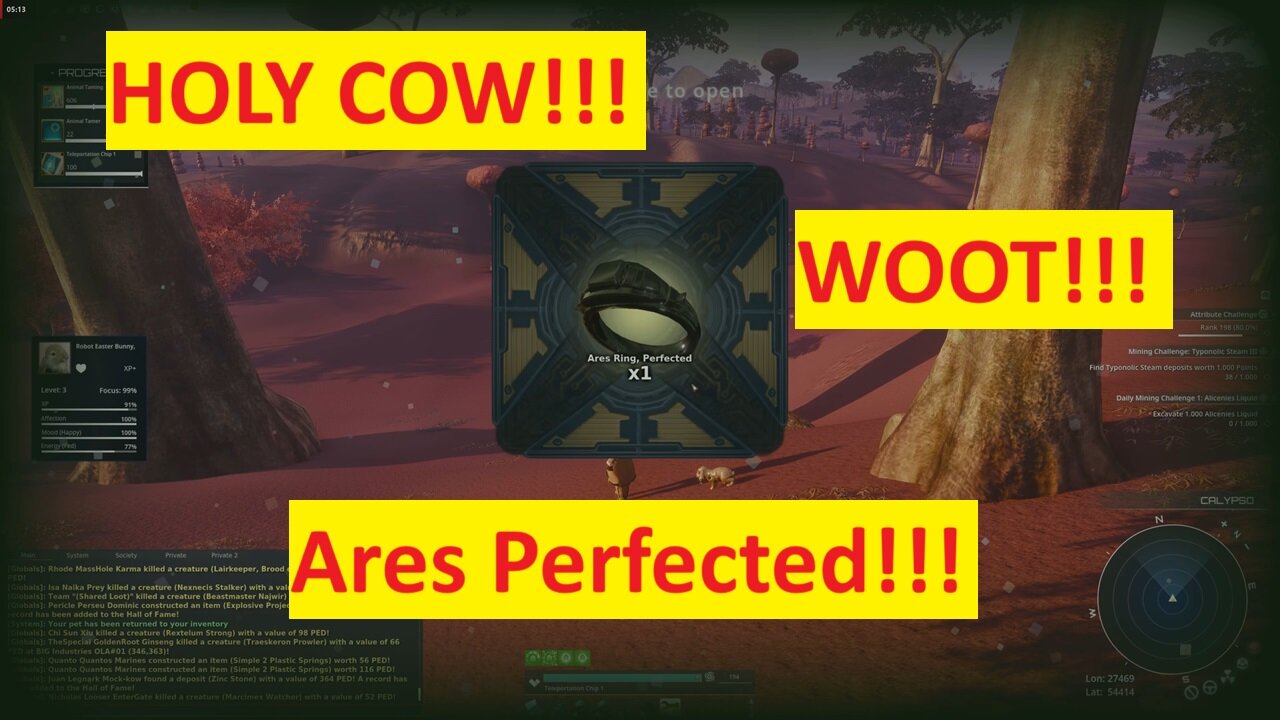 Easter Strongbox in Entropia Universe Gave Me Ares Ring Perfected worth 160 Bucks