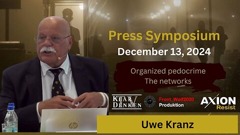 🔵⚡️ Presentation: Uwe Kranz at the AxionResist press conference on 13 December 2024