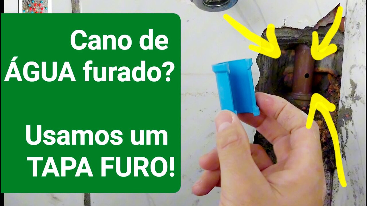 Como consertar cano de água furado? Usamos TAPA FURO. Muito fácil e simples para arrumar cano furado