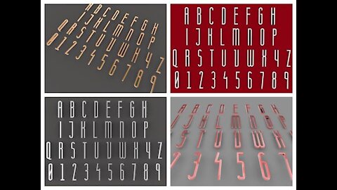 Letters for 3D Printing