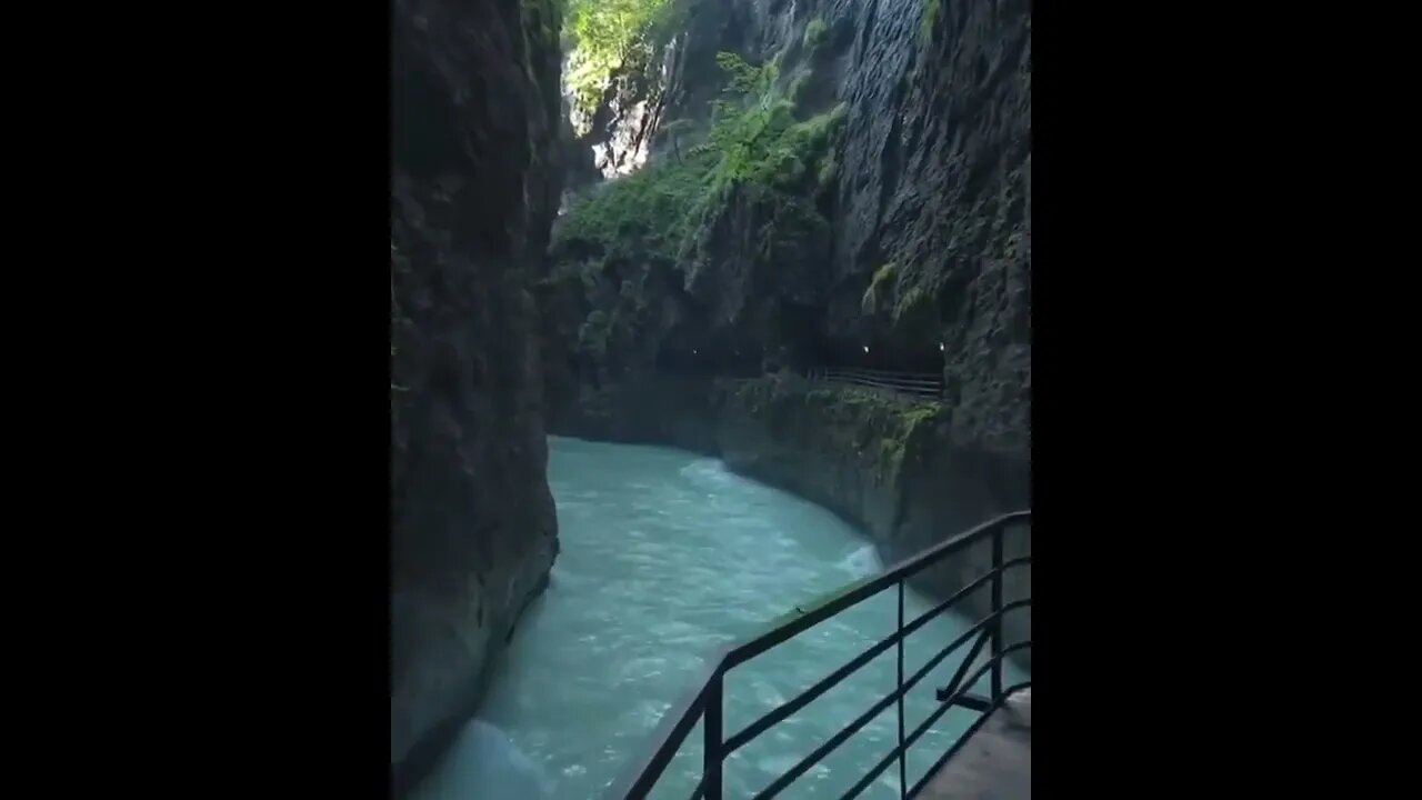 The beautiful Aare Gorge in Switzerland