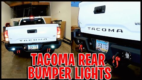 How to install a Body Armor Bumper lights on a 2022 Toyota Tacoma eps11 super bright reverse lights