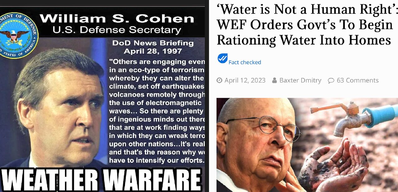 CONSPIRACY? CONTROLLING THE FOOD-WATER-WEATHER-BILLIONAIRES BUYING UP FARMLAND & AQUAFIER ACCESS*