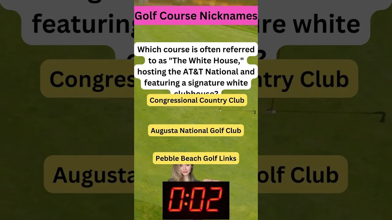 Which course is The White House hosting the AT&T National and featuring a signature white clubhouse?