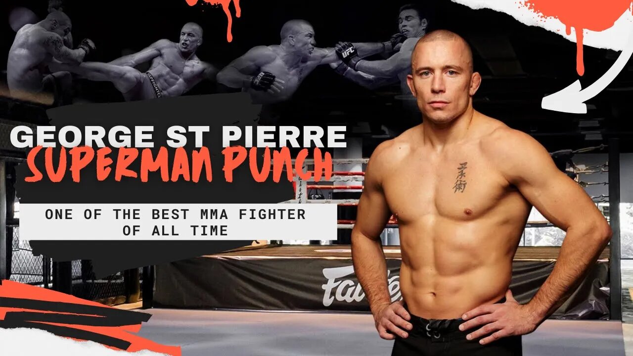 George St Pierre best set up of super man punch of all time. #georgestpierre #ufc #mma