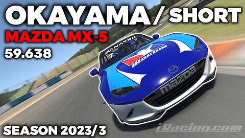 iRacing Okayama Short MX-5 - Guide Lap + Hot Lap + Setup + blap file - 59,638