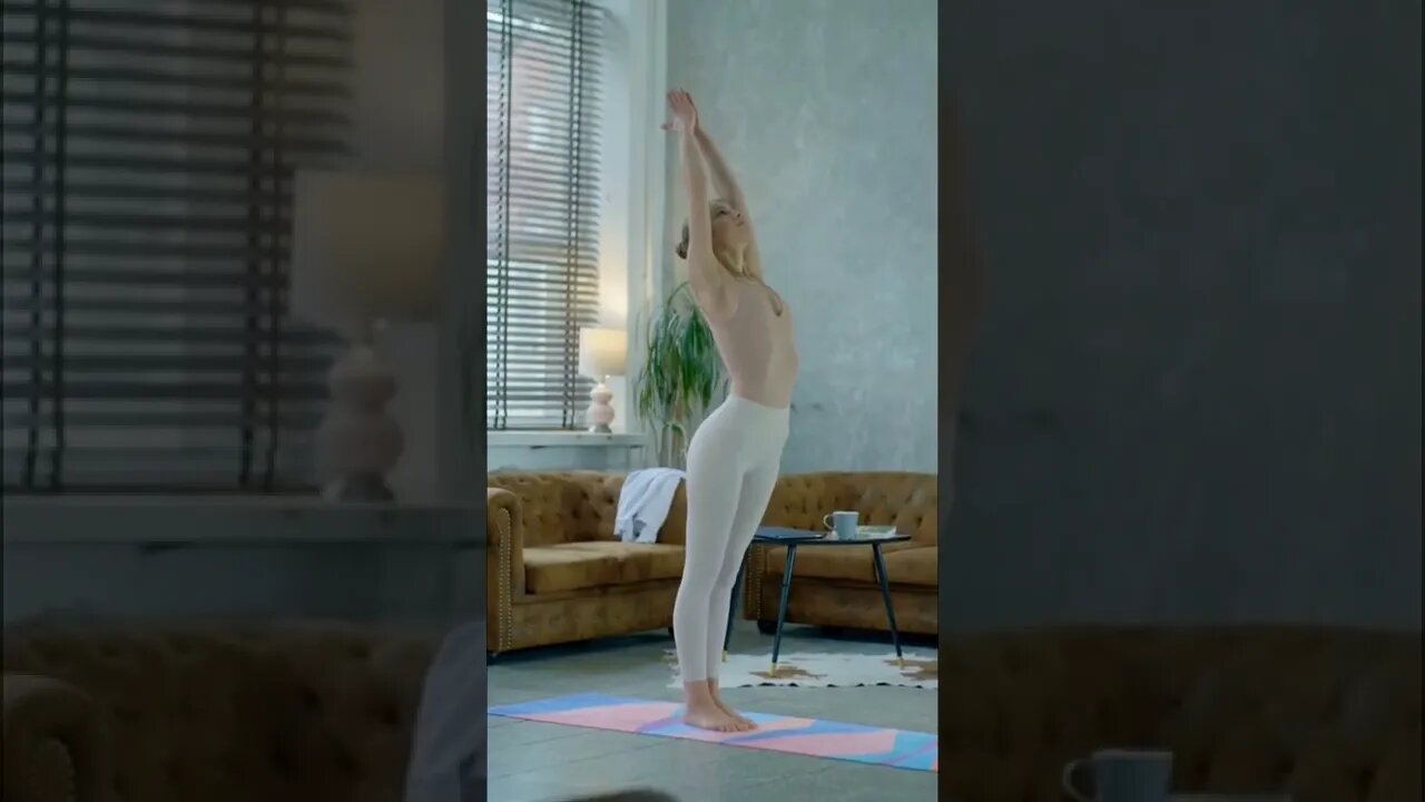 Woman Doing Yoga at Home #shorts #ytshorts #amezeluxury #billionairelifestyle