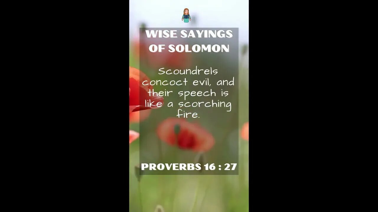 Proverbs 16:27 | NRSV Bible | Wise Sayings of Solomon