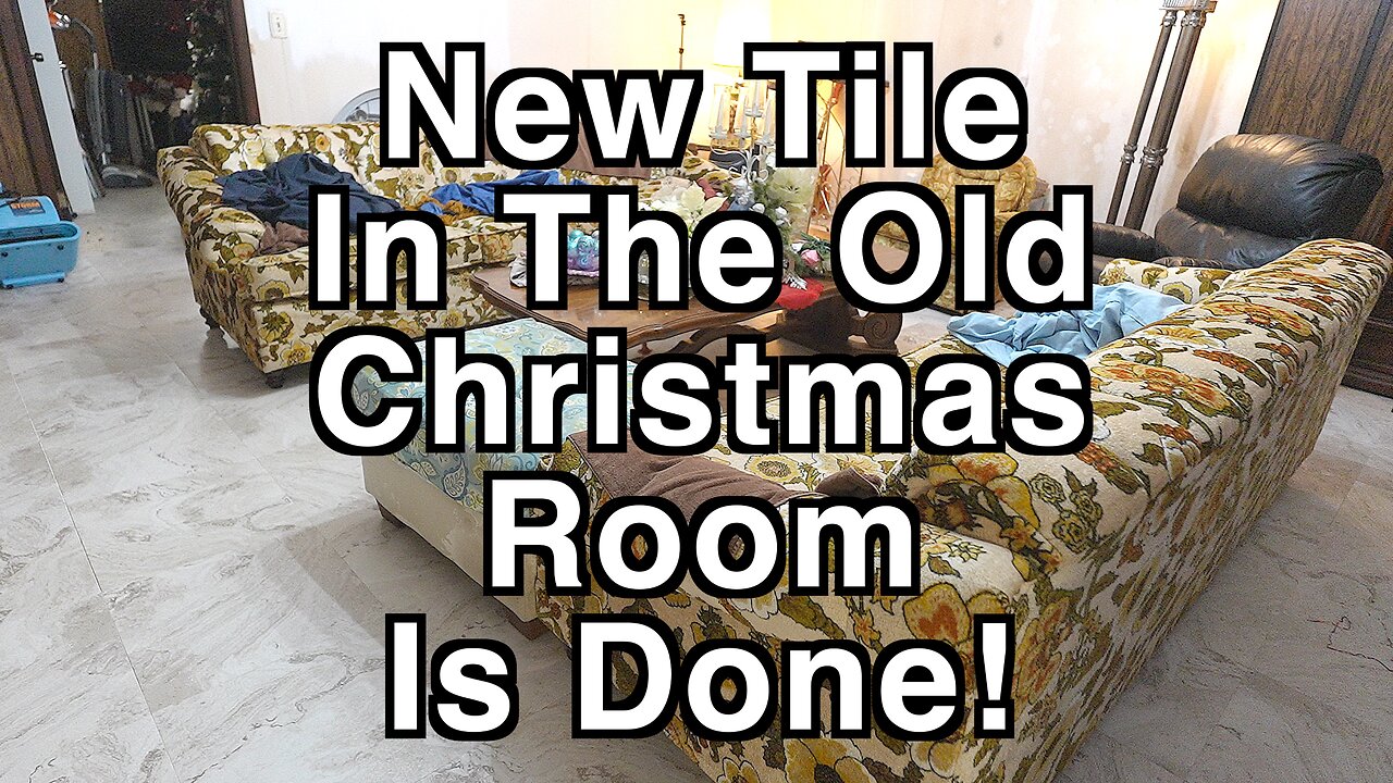 Tile Floor In Old Christmas Room Is Done - I Can Record In There Again!