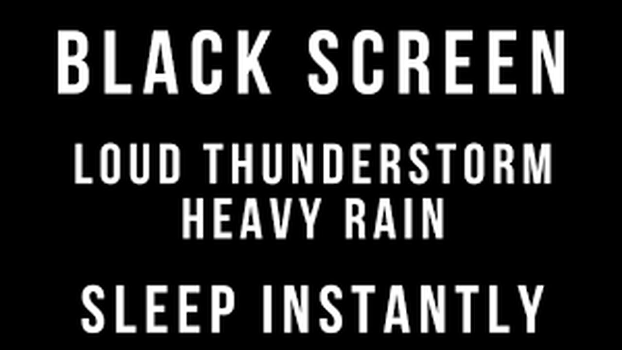 HEAVY RAIN and THUNDER Sounds for Sleeping - 3 Hours BLACK SCREEN - Thunderstorm | Sleep | Study