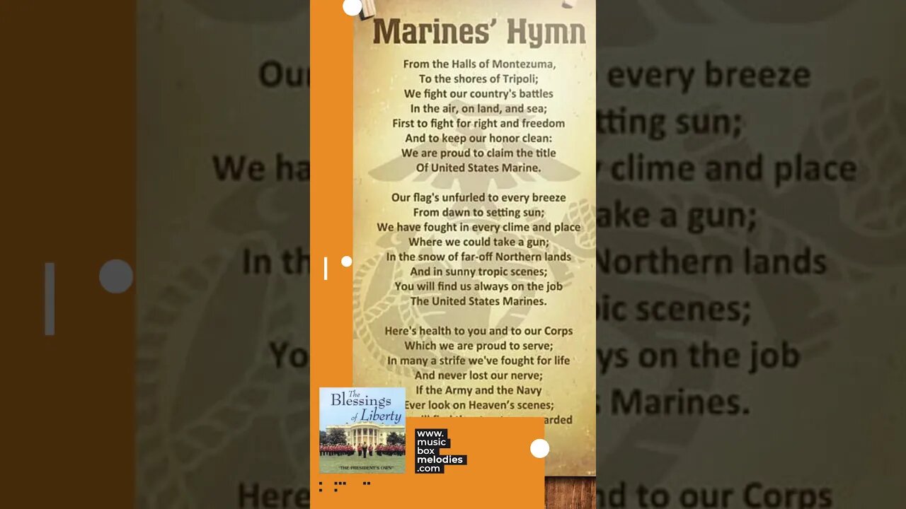 [Music box melodies] - Marine Corps Hymn (Halls of Montezuma) #Shorts