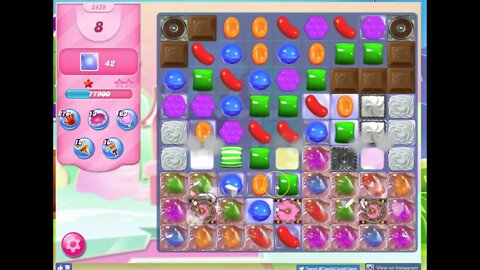 Candy Crush Level 2459 Audio Talkthrough, 1 Star 0 Boosters