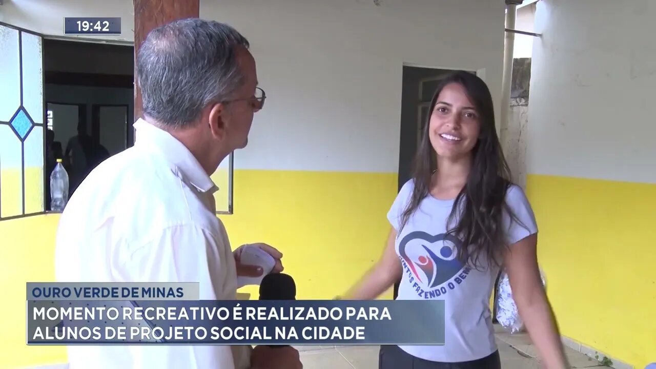 Ouro Verde de Minas: Momento recreativo é realizado para alunos de projeto social na cidade