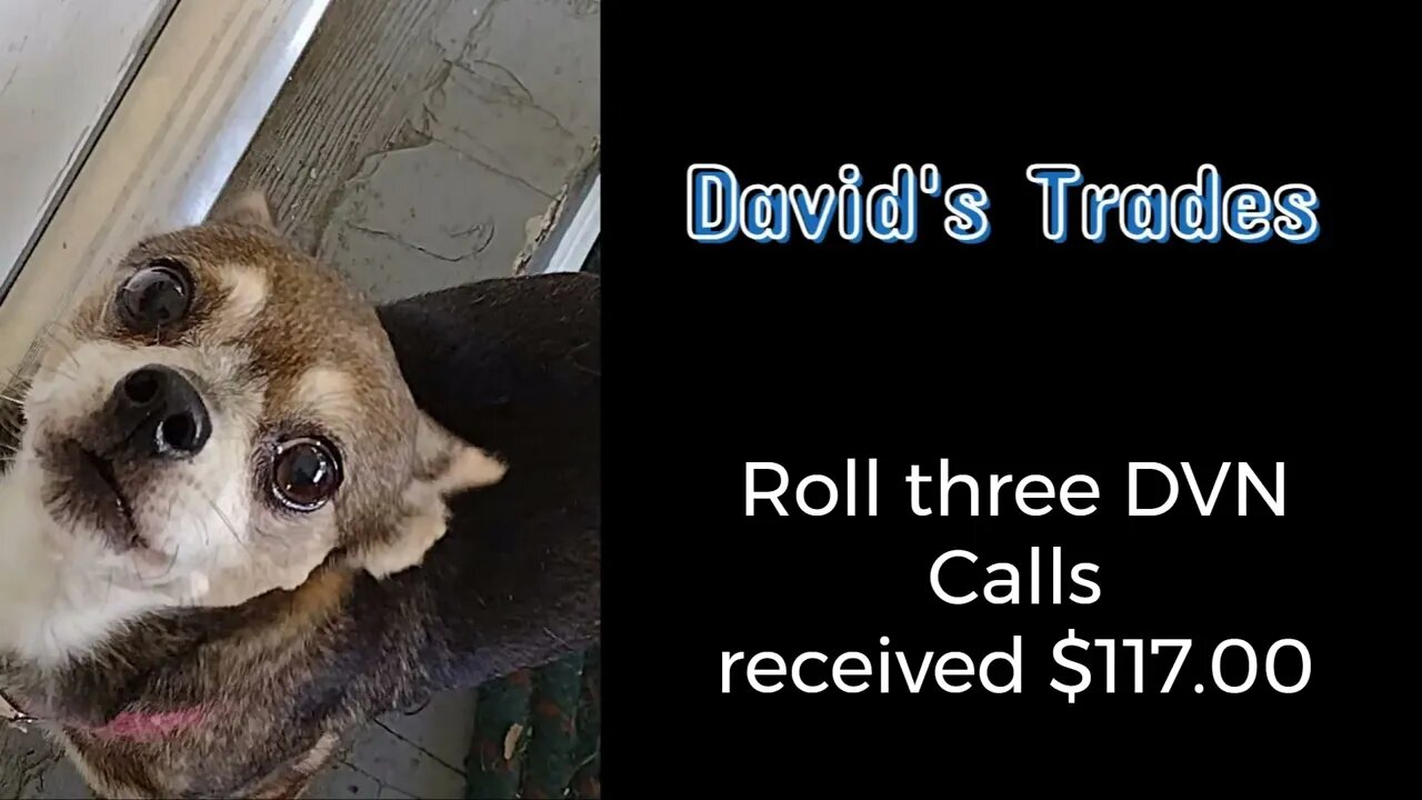 Rolled three DVN stocks. Received $117.00 in premiums.