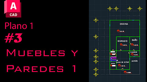 Construccion de casa en AutoCAD (Parte 1.3) #autocad #arquitectura #cad #autocaddrawing