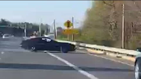Driver burns rubber then crashes car on ego trip