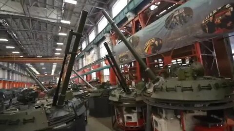 Medvedev oversees the production of BMP-3 with dynamic protection set in Kurganmashzavod