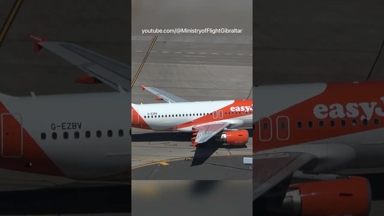 easyJet Turns to Taxi to Terminal at Gibraltar #shorts